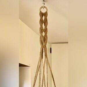 New, handmade jute macrame plant hanger / will trade